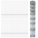vidaXL Kültéri vadkerítés oszloppal 100 x 1 m Forró-galvanizált Acél