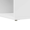 vidaXL Sarokíróasztal polcokkal Fehér 101,5 x 149,5 x 149,5 cm Faanyag