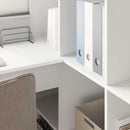 vidaXL Sarokíróasztal polcokkal Fehér 101,5 x 149,5 x 149,5 cm Faanyag