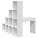 vidaXL Sarokíróasztal polcokkal Fehér 101,5 x 149,5 x 149,5 cm Faanyag