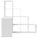 vidaXL Sarokíróasztal polcokkal Fehér 101,5 x 149,5 x 149,5 cm Faanyag