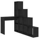 vidaXL Sarokíróasztal Fekete tölgy 101,5 x 149,5 x 149,5 cm Szerelt Fa