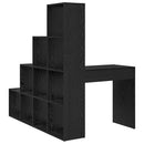 vidaXL Sarokíróasztal Fekete tölgy 101,5 x 149,5 x 149,5 cm Szerelt Fa