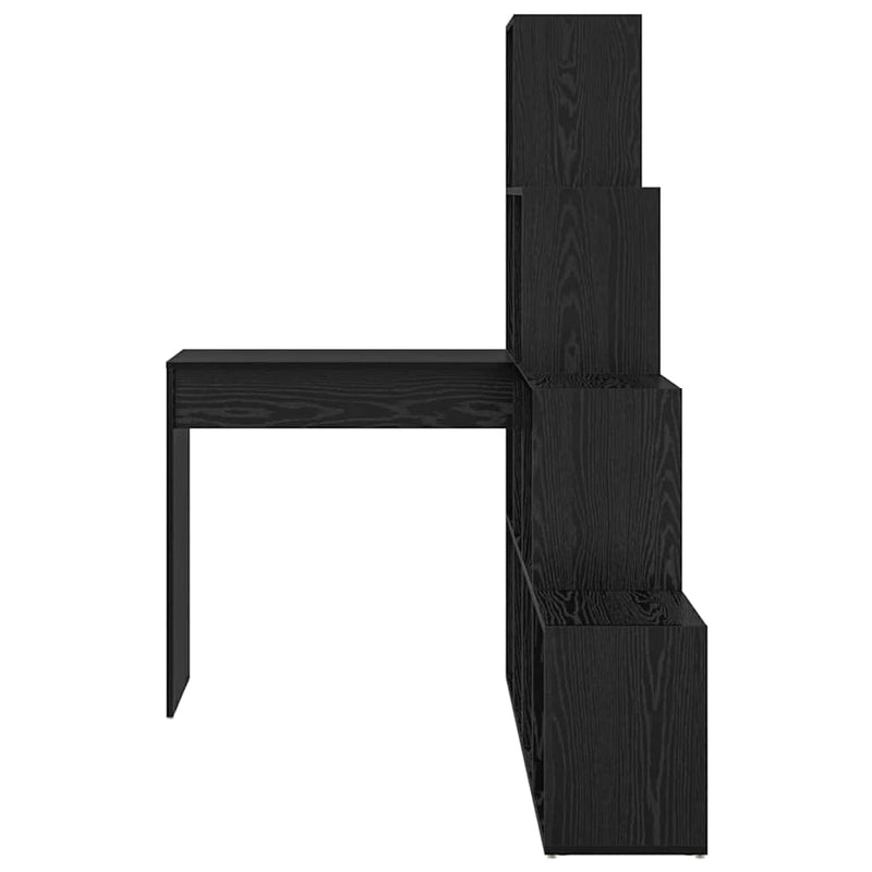 vidaXL Sarokíróasztal Musta tammi 101,5 x 149,5 x 149,5 cm Faanyag