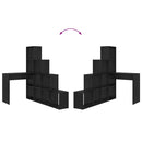 vidaXL Sarokíróasztal Musta tammi 101,5 x 149,5 x 149,5 cm Faanyag