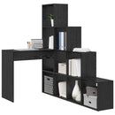 vidaXL Sarokíróasztal Fekete tölgy 101,5 x 149,5 x 149,5 cm Szerelt Fa