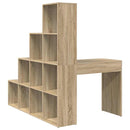 vidaXL Sarokíróasztal Sonoma tölgy 101,5 x 149,5 x 149,5 cm Szerelt Fa