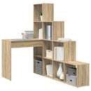 vidaXL Sarokíróasztal Sonoma tölgy 101,5 x 149,5 x 149,5 cm Szerelt Fa
