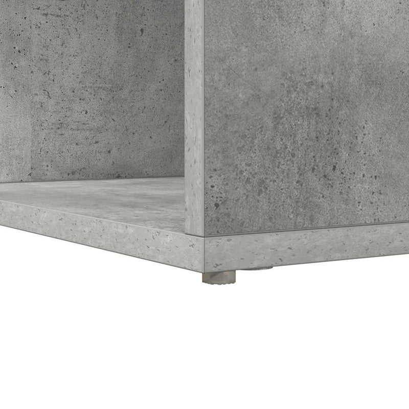 vidaXL Sarokíróasztal Beton szürke 101,5 x 149,5 x 149,5 cm Faanyag