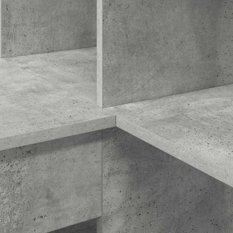 vidaXL Sarokíróasztal Beton szürke 101,5 x 149,5 x 149,5 cm Faanyag