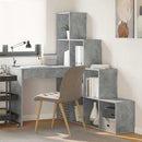 vidaXL Sarokíróasztal Beton Szürke 101,5 x 149,5 x 149,5 cm Faanyag