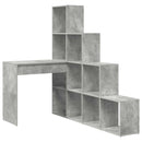 vidaXL Sarokíróasztal Beton Szürke 101,5 x 149,5 x 149,5 cm Faanyag