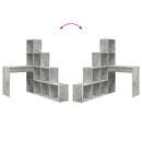 vidaXL Sarokíróasztal Beton szürke 101,5 x 149,5 x 149,5 cm Faanyag