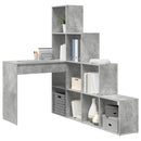 vidaXL Sarokíróasztal Beton Szürke 101,5 x 149,5 x 149,5 cm Faanyag