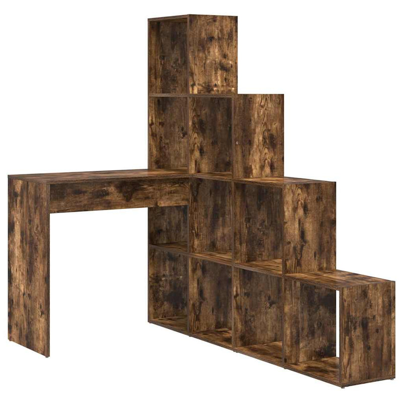 vidaXL Sarokíróasztal Füstölt tölgy 101,5 x 149,5 x 149,5 cm Faanyag