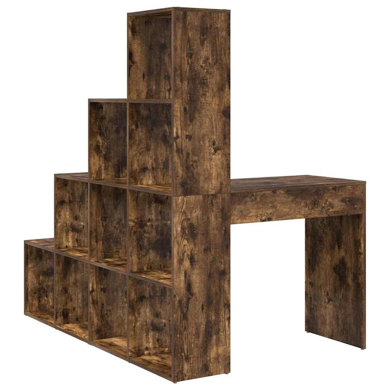 vidaXL Sarokíróasztal Füstölt tölgy 101,5 x 149,5 x 149,5 cm Faanyag