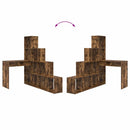 vidaXL Sarokíróasztal Füstölt tölgy 101,5 x 149,5 x 149,5 cm Faanyag