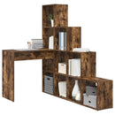 vidaXL Sarokíróasztal Füstölt tölgy 101,5 x 149,5 x 149,5 cm Faanyag