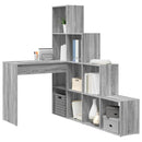 vidaXL Sarokíróasztal Szürke Sonoma 101,5 x 149,5 x 149,5 cm Faanyag