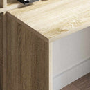 vidaXL Asztal polcokkal Sonoma tölgy 138,5 x 55 x 143 cm Faanyag