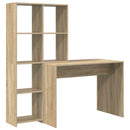 vidaXL Asztal polcokkal Sonoma tölgy 138,5 x 55 x 143 cm Faanyag