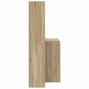 vidaXL Asztal polcokkal Sonoma tölgy 138,5 x 55 x 143 cm Faanyag