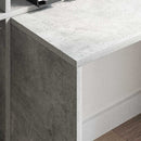 vidaXL Asztal polcokkal Beton Szürke 138,5 x 55 x 143 cm Faanyag
