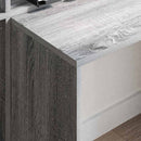 vidaXL Asztal polcokkal Szürke Sonoma 138,5 x 55 x 143 cm Faanyag