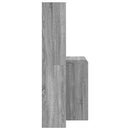 vidaXL Asztal polcokkal Szürke Sonoma 138,5 x 55 x 143 cm Faanyag