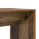vidaXL Asztal polcokkal tárolóval Öreg fa 138,5 x 55 x 143 cm Faanyag