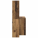 vidaXL Asztal polcokkal tárolóval Öreg fa 138,5 x 55 x 143 cm Faanyag