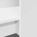 vidaXL Asztal polcokkal tárolóval Fehér 122 x 67 x 145 cm Faanyag