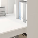 vidaXL Asztal polcokkal tárolóval Fehér 122 x 67 x 145 cm Faanyag