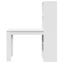 vidaXL Asztal polcokkal tárolóval Fehér 122 x 67 x 145 cm Faanyag