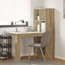 vidaXL Asztal polcokkal Sonoma tölgy 122 x 67 x 145 cm Faanyag