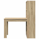 vidaXL Asztal polcokkal Sonoma tölgy 122 x 67 x 145 cm Faanyag