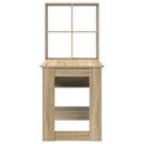 vidaXL Asztal polcokkal Sonoma tölgy 122 x 67 x 145 cm Faanyag