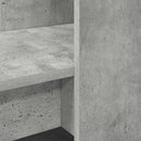 vidaXL Asztal polcokkal Beton Szürke 122 x 67 x 145 cm Faanyag