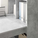 vidaXL Asztal polcokkal Beton Szürke 122 x 67 x 145 cm Faanyag