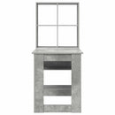 vidaXL Asztal polcokkal Beton Szürke 122 x 67 x 145 cm Faanyag