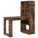 vidaXL Asztal polcokkal Füstölt tölgy 122 x 67 x 145 cm Faanyag