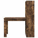 vidaXL Asztal polcokkal Füstölt tölgy 122 x 67 x 145 cm Faanyag