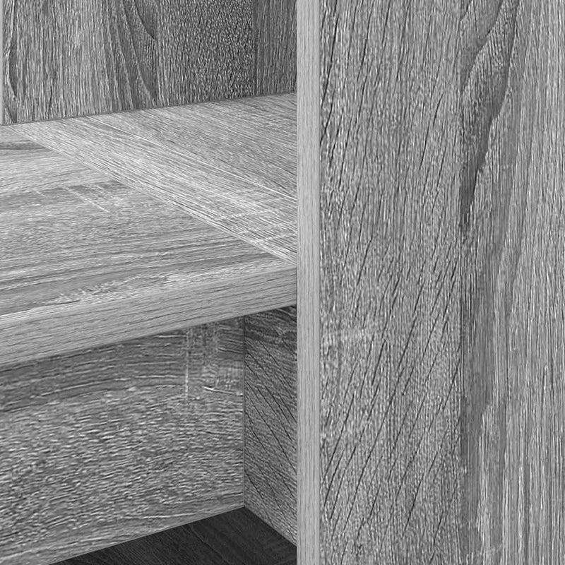 vidaXL Asztal polcokkal Szürke Sonoma 122 x 67 x 145 cm Faanyag