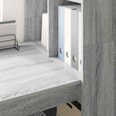 vidaXL Asztal polcokkal Szürke Sonoma 122 x 67 x 145 cm Faanyag