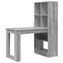 vidaXL Asztal polcokkal Szürke Sonoma 122 x 67 x 145 cm Faanyag