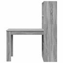 vidaXL Asztal polcokkal Szürke Sonoma 122 x 67 x 145 cm Faanyag
