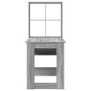 vidaXL Asztal polcokkal Szürke Sonoma 122 x 67 x 145 cm Faanyag
