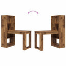 vidaXL Asztal polcokkal tárolóval Öreg fa 122 x 67 x 145 cm Faanyag