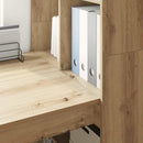 vidaXL Asztal polcokkal Artisan tölgy 122 x 67 x 145 cm Faanyag