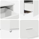 vidaXL Asztal fiókkal polcokkal Fehér 131,5 x 50 x 106,5 cm Faanyag